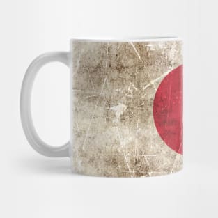 Vintage Aged and Scratched Japanese Flag Mug